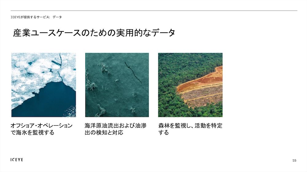 産業のユースケース(出典:ICEYE作成資料)