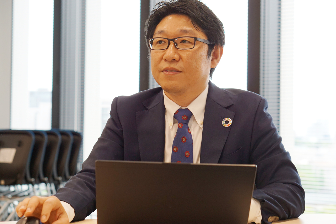 Orbital Lasersで代表取締役社長を務める福島忠徳氏(2022年4月撮影)